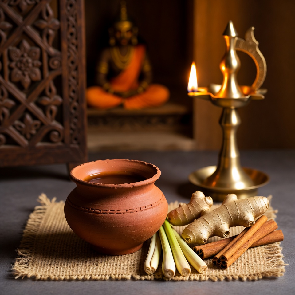 प्राचीन स्वास्थ्यवर्धक चाय: अदरक, लेमनग्रास और दालचीनी से उपचार