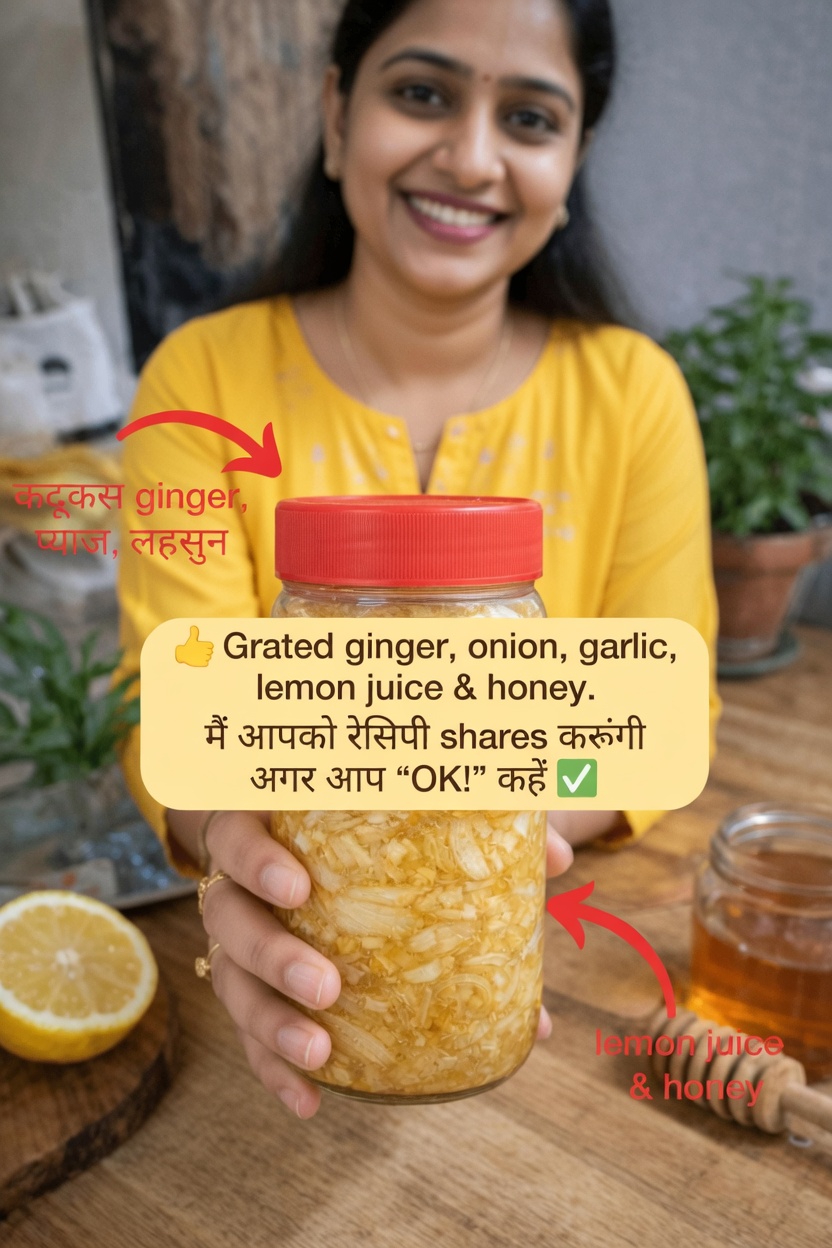 दैनिक स्वास्थ्य दिनचर्या में अदरक, प्याज, लहसुन, नींबू और शहद के प्राकृतिक मिश्रण की खोज