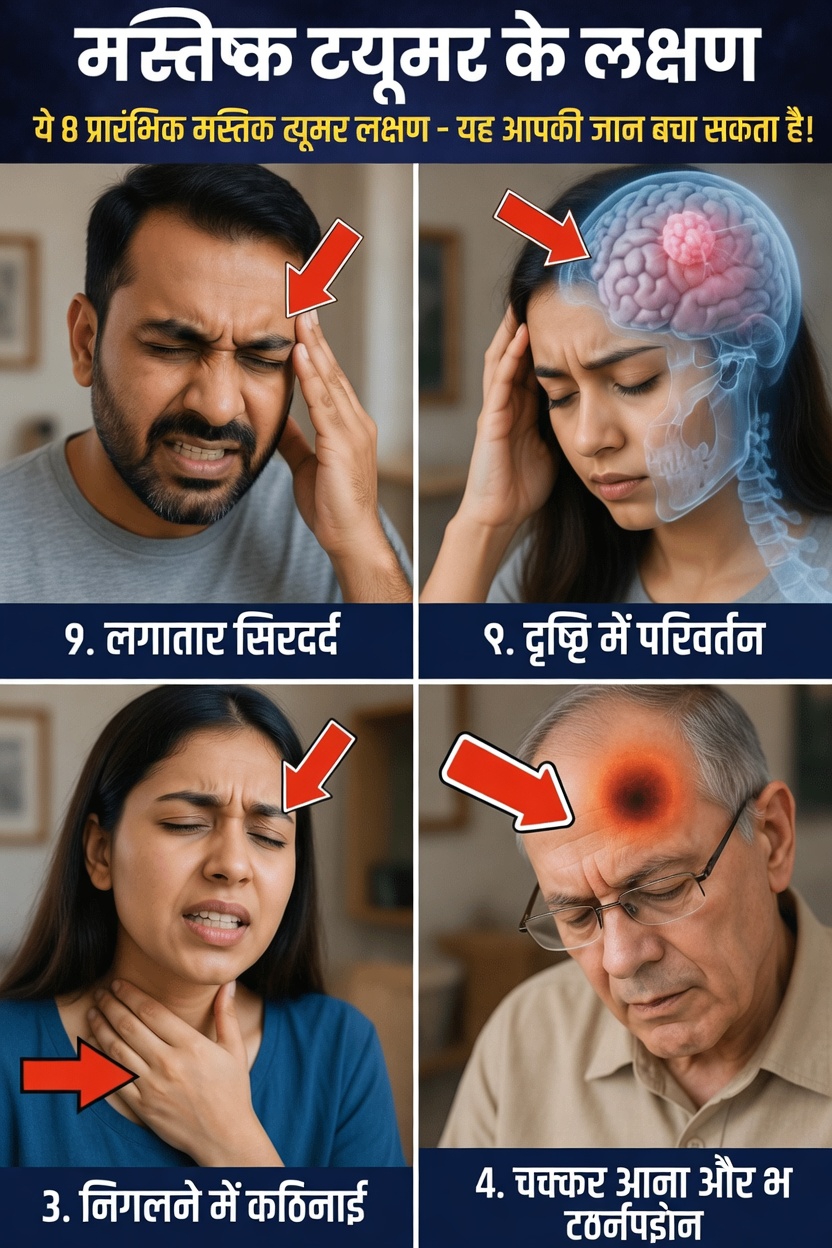 ब्रेन ट्यूमर के 8 शुरुआती चेतावनी संकेत जिन्हें आपको कभी नजरअंदाज नहीं करना चाहिए