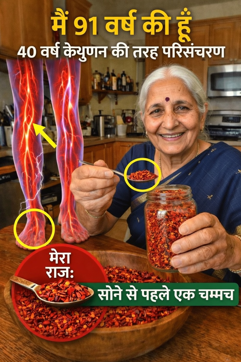 वरिष्ठजन: अगर आप सोने से पहले पैरों और तलवों में रक्तसंचार को सहारा देने के लिए कैयेन मिलाएँ, तो क्या हो सकता है?