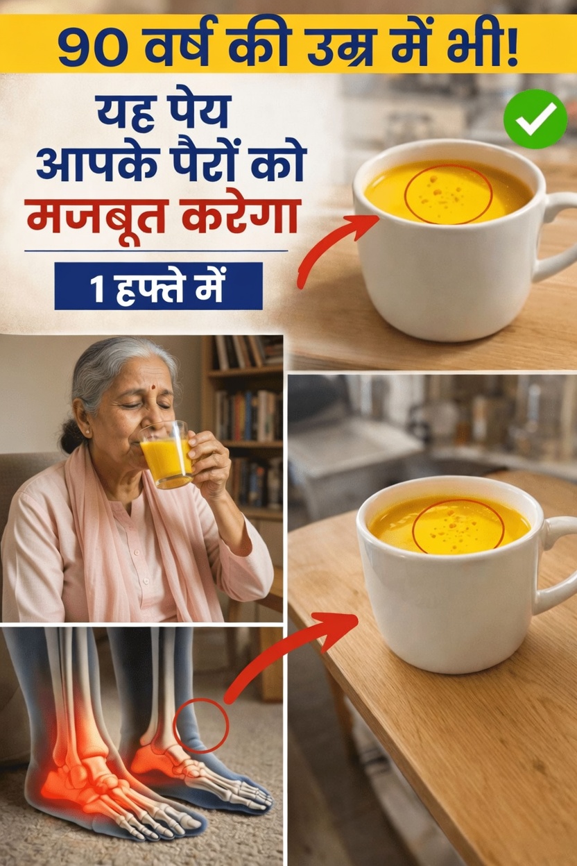 आपके पैर सबसे पहले कमजोर पड़ते हैं! उन्हें मजबूत बनाने के लिए ये 3 शक्तिशाली पेय पिएं