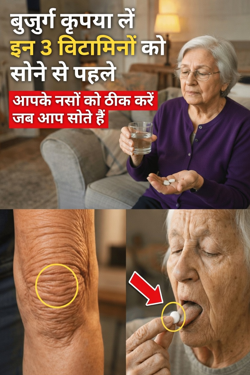 सोने से पहले ली जाने वाली 3 विटामिन्स जो 60 के बाद पैरों की ताकत बदल सकती हैं