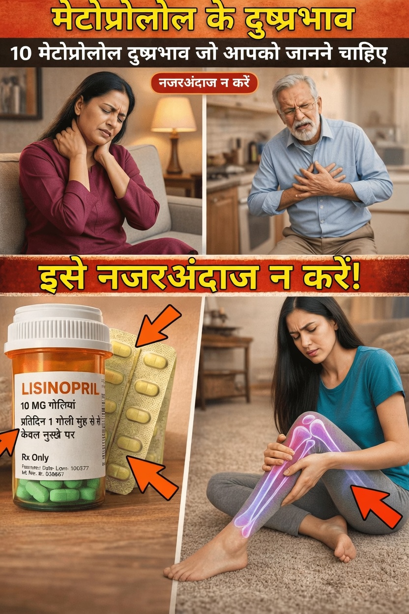 मेटोप्रोलॉल के 10 महत्वपूर्ण दुष्प्रभाव जिनके बारे में आपको जानकारी होनी चाहिए