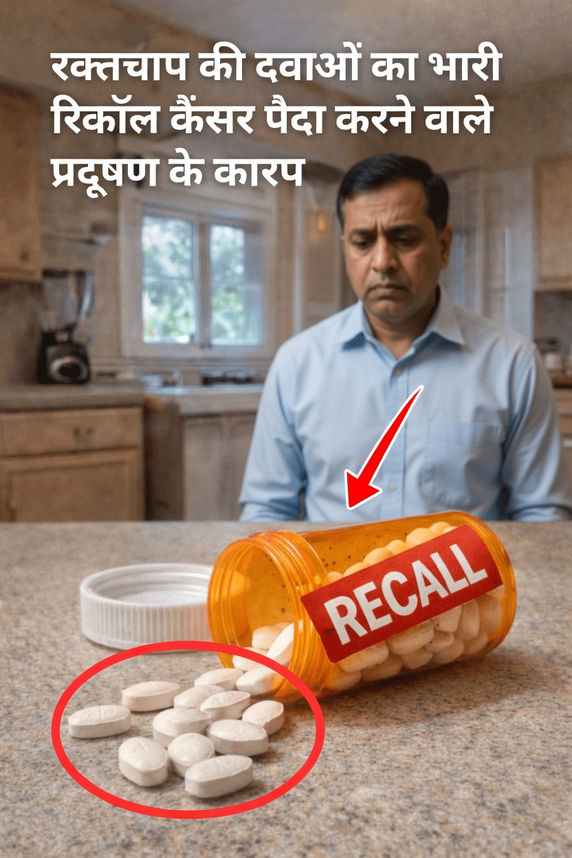 तत्काल रिकॉल: कैंसर की आशंका के चलते 5,80,000 से अधिक रक्तचाप की दवा की बोतलें वापस ली गईं