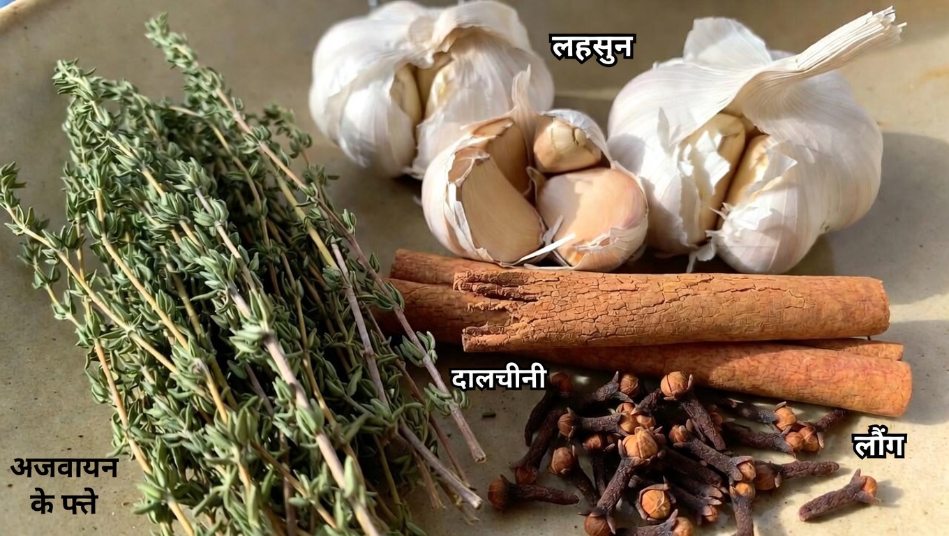 चार-शक्ति वाला हर्बल काढ़ा: एक साधारण दैनिक चाय में अजवायन के पत्ते, लहसुन, दालचीनी और लौंग का अन्वेषण