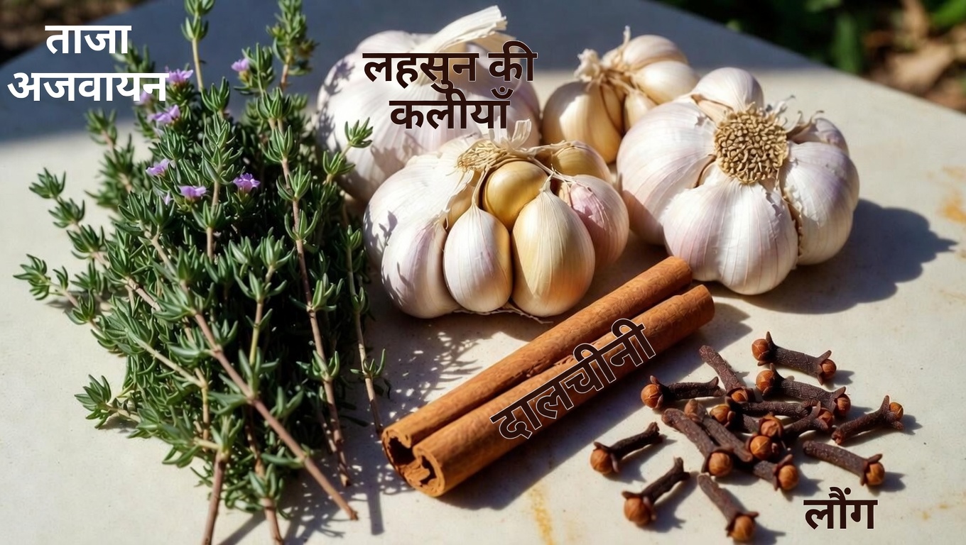 चार-शक्ति वाला हर्बल काढ़ा: एक साधारण दैनिक चाय में अजवायन के पत्ते, लहसुन, दालचीनी और लौंग का अन्वेषण