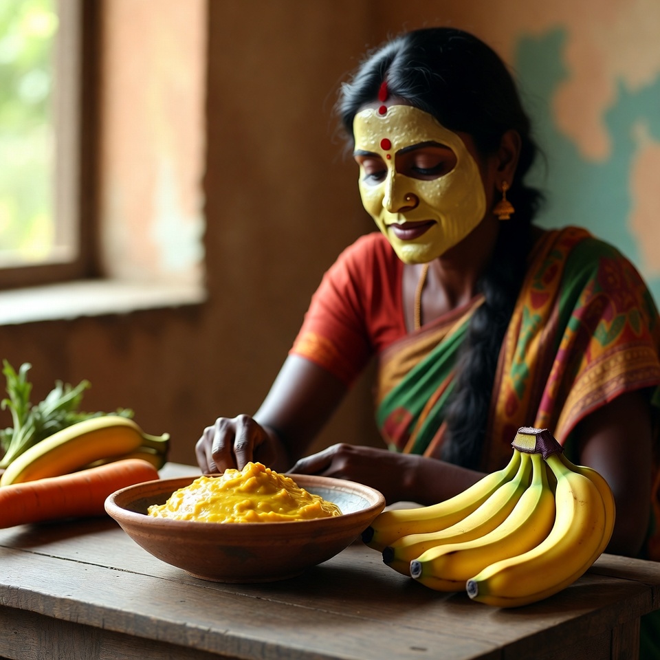 केला और गाजर एंटी-एजिंग फेस मास्क रेसिपी