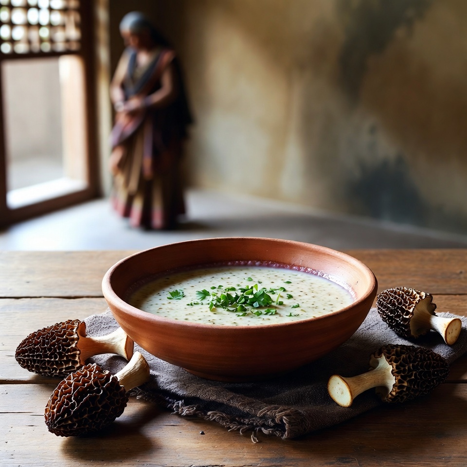 क्रीमी मोरेल मशरूम सूप: आंतों के स्वास्थ्य और तंदुरुस्ती के लिए एक रेसिपी