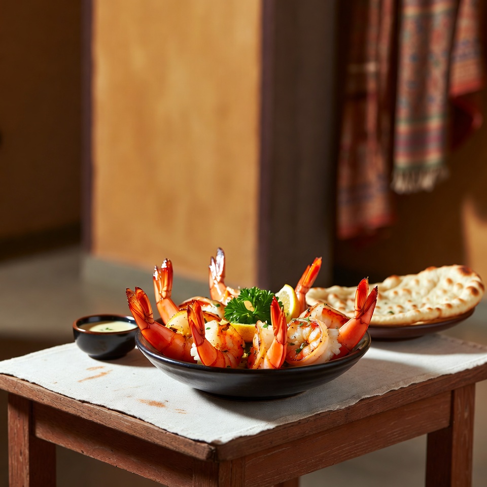 नींबू बटर सॉस में बेक्ड झींगा रेसिपी