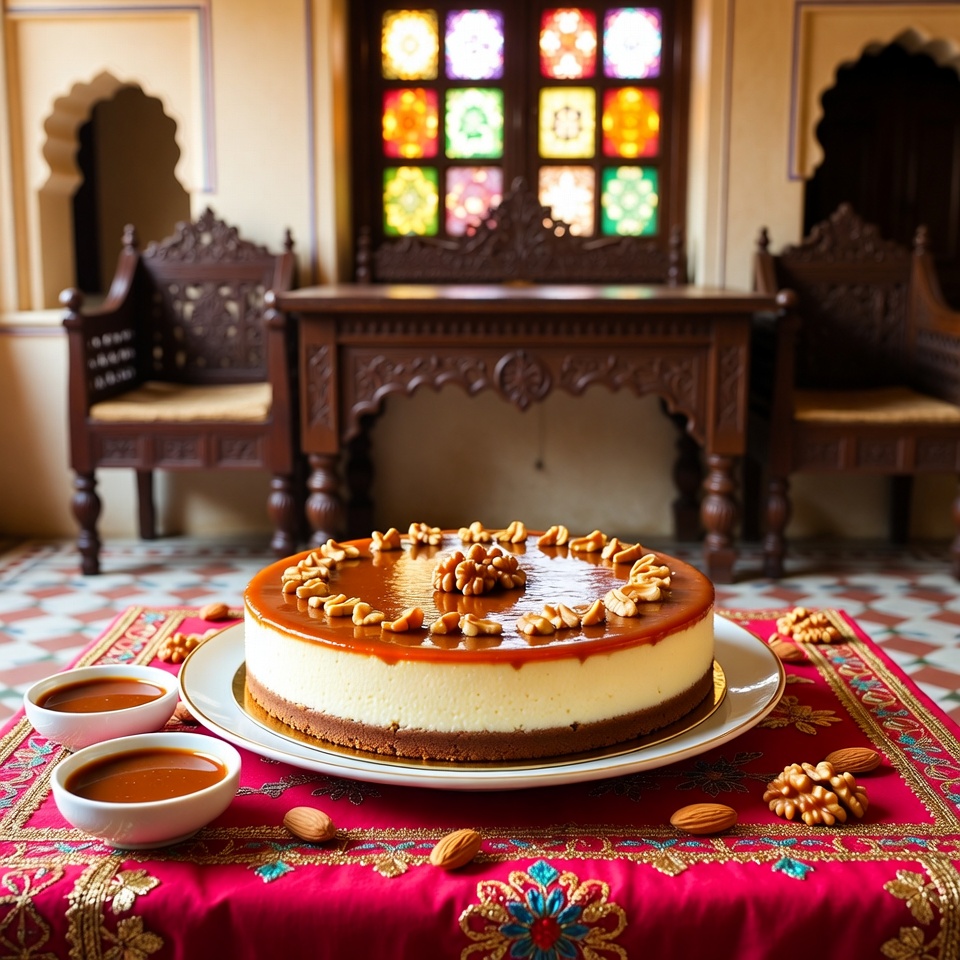 क्रीमी कारमेल चीज़केक डिलाइट