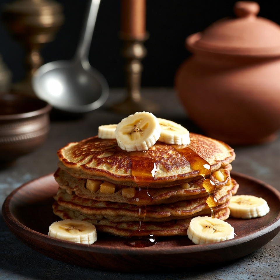 आसान केले के पैनकेक स्लाइस रेसिपी