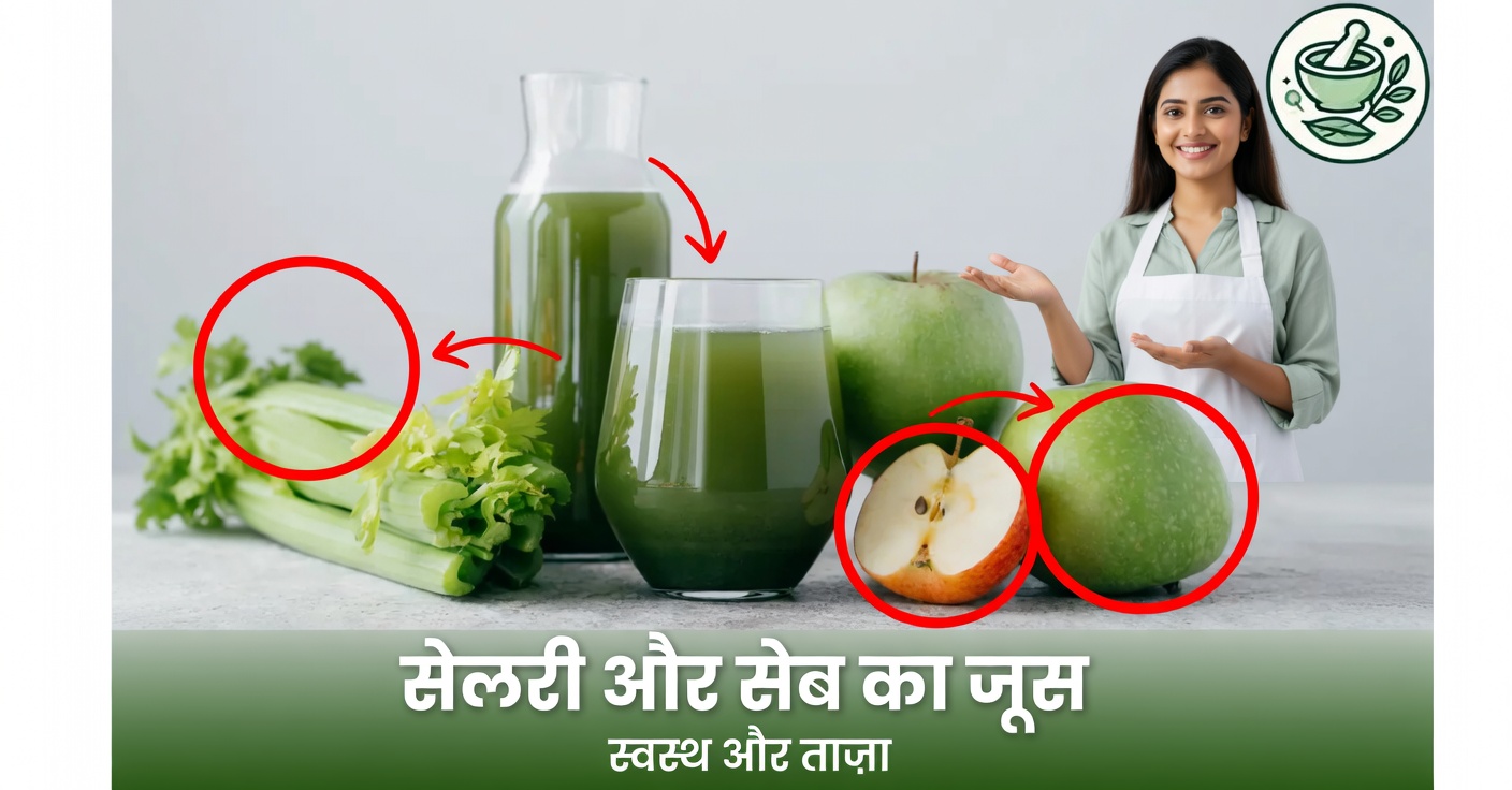 सेलेरी और हरे सेब का प्राकृतिक जूस