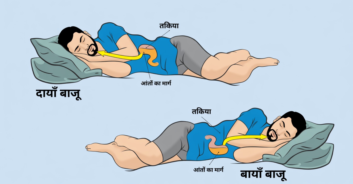 दाईं करवट सोना: जोखिम और समाधान