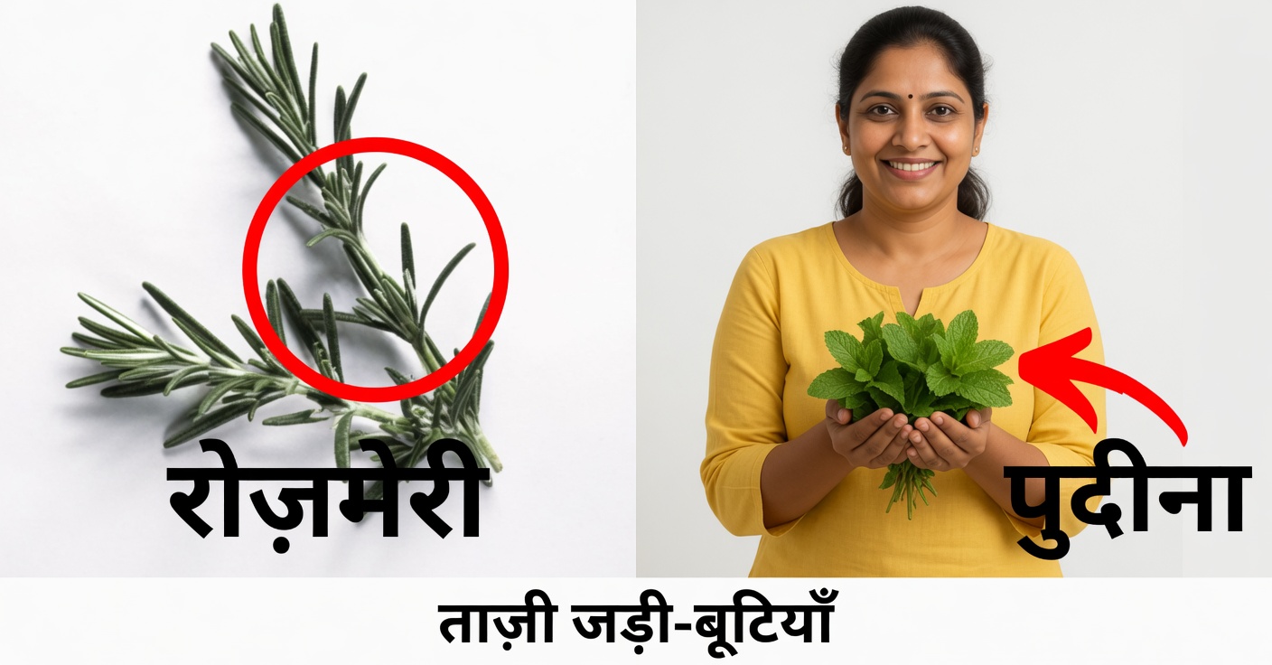 जोड़ों के दर्द के लिए पुदीना और रोज़मेरी