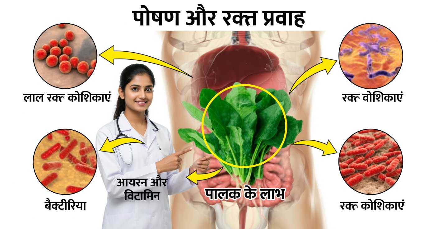 आंतों को शुद्ध करने और बैक्टीरिया को खत्म करने के लिए पालक