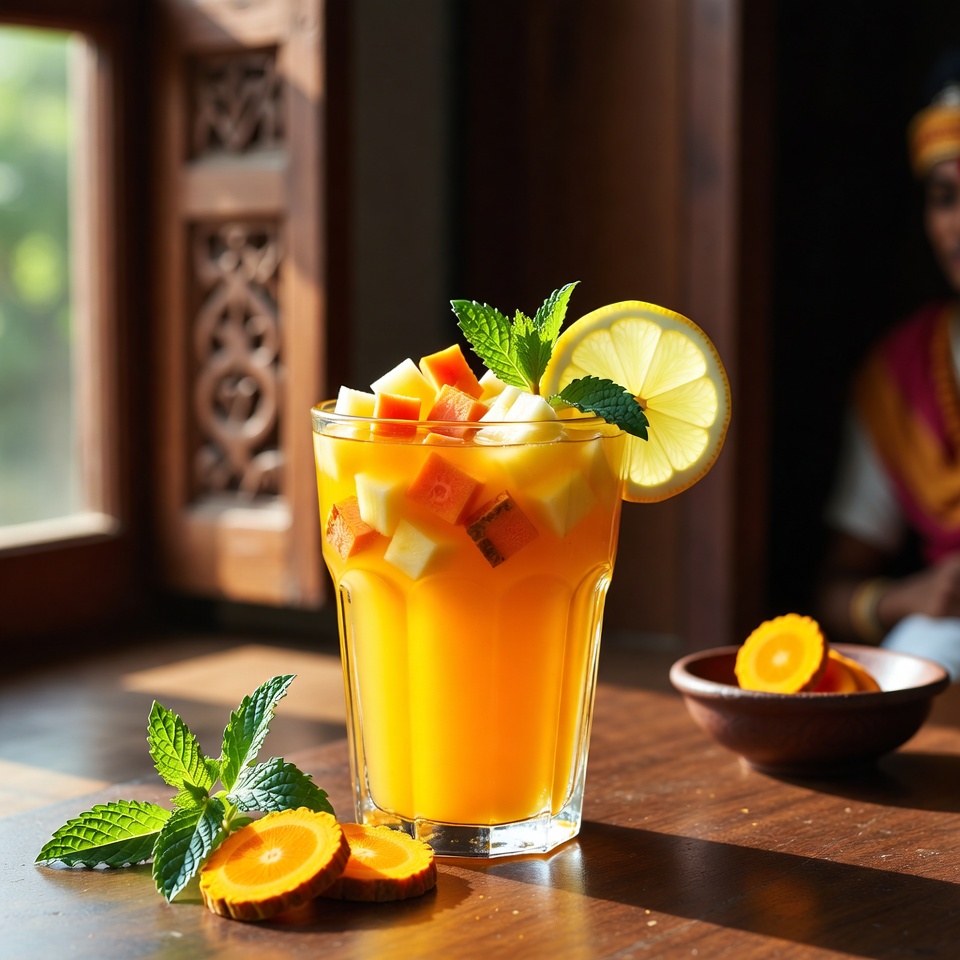 सर्वोत्तम प्रतिरक्षा-वर्धक अनानास, गाजर, हल्दी और नींबू का जूस तैयार करना