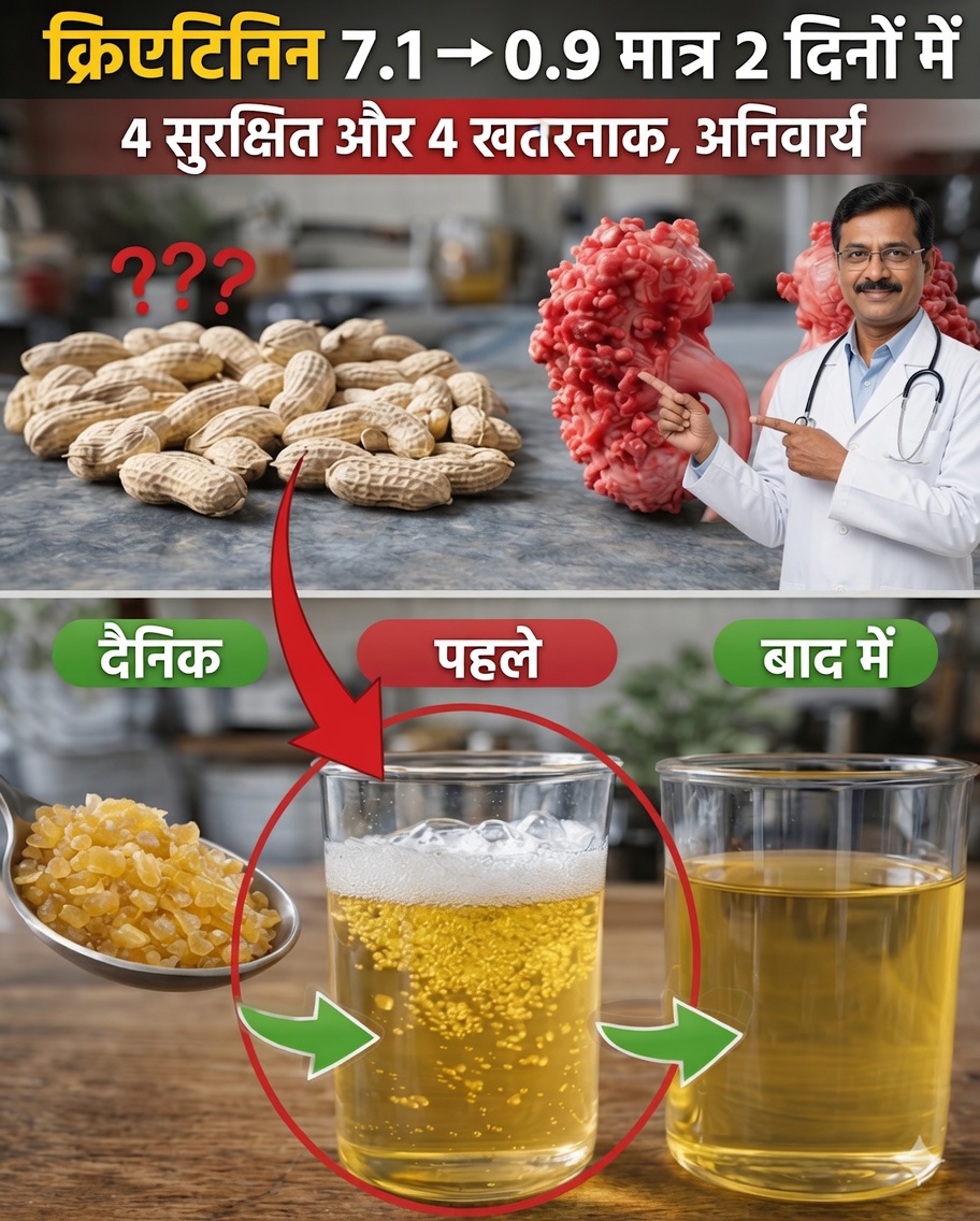 2 दिनों में क्रिएटिनिन 7,1 से 0,9 तक गिर गया? सच जानिए और किडनी के लिए 4 अच्छी वसाएँ (और 4 जिनमें सावधानी जरूरी है) जानें
