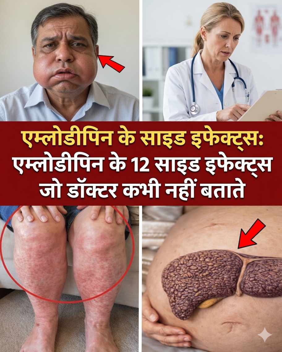 अम्लोडिपिन के 12 प्रमुख दुष्प्रभाव (जो डॉक्टर लगभग कभी नहीं बताते)