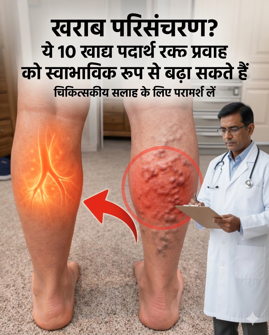 पैरों और पैरों के पंजों में खराब रक्त परिसंचरण? 10 खाद्य पदार्थ जो प्राकृतिक रूप से रक्त प्रवाह में सुधार कर सकते हैं