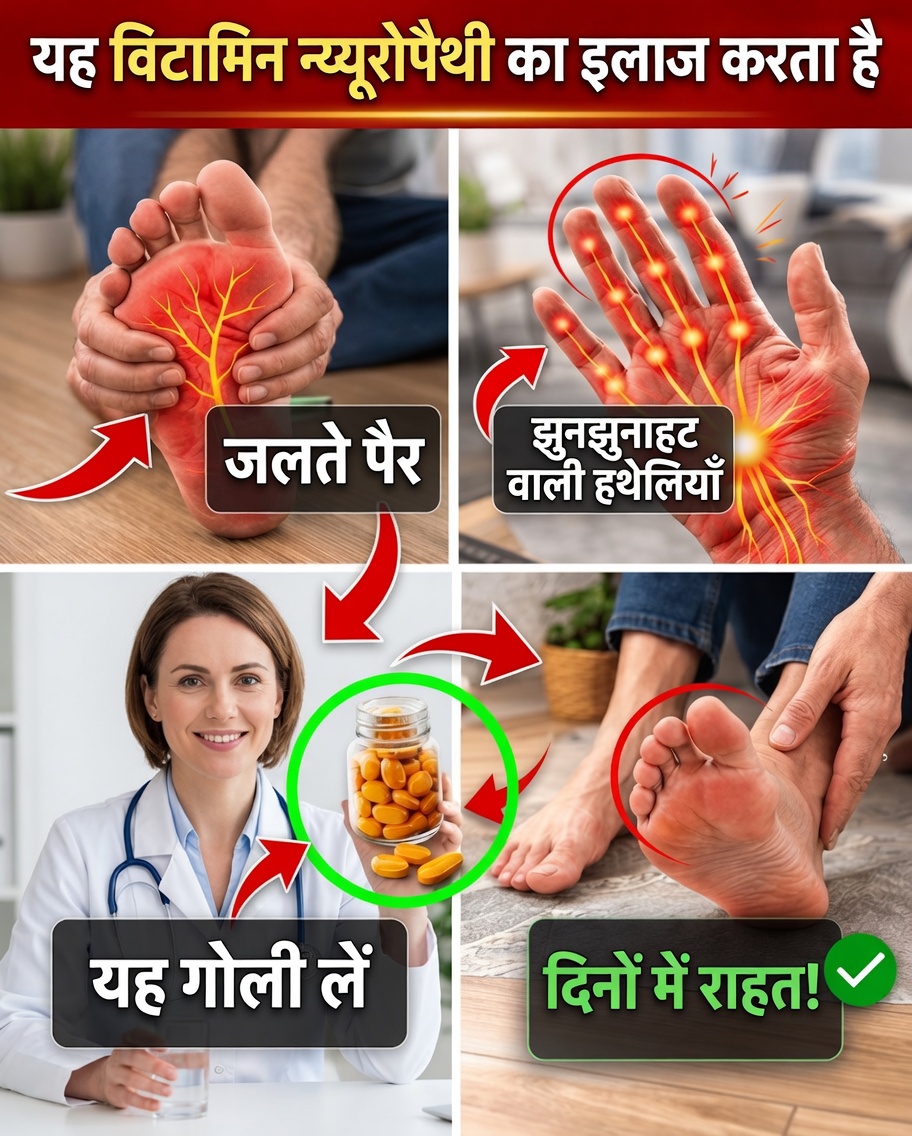 स्वस्थ तंत्रिकाओं के समर्थन और हाथों व पैरों की असहजता से राहत के लिए नंबर 1 विटामिन