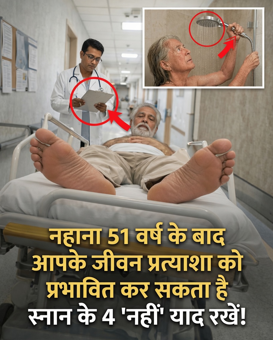 क्या आपका रोज़ाना स्नान 50 के बाद चुपचाप आपकी सेहत को प्रभावित कर रहा है? डॉक्टर 4 आसान आदतों से बचने की चेतावनी देते हैं