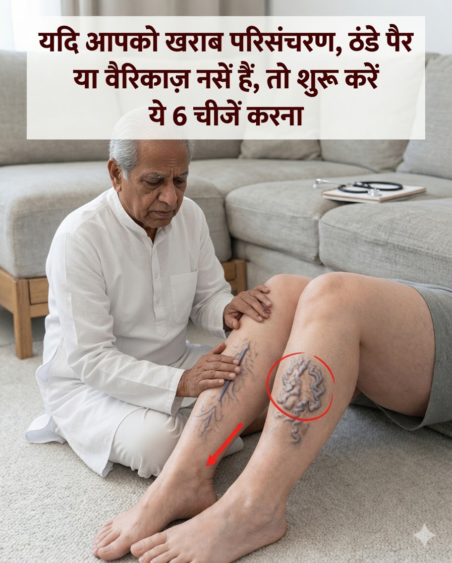 यदि आप खराब रक्त परिसंचरण, ठंडे पैर या वैरिकोज़ नसों से पीड़ित हैं, तो ये 6 काम करना शुरू करें