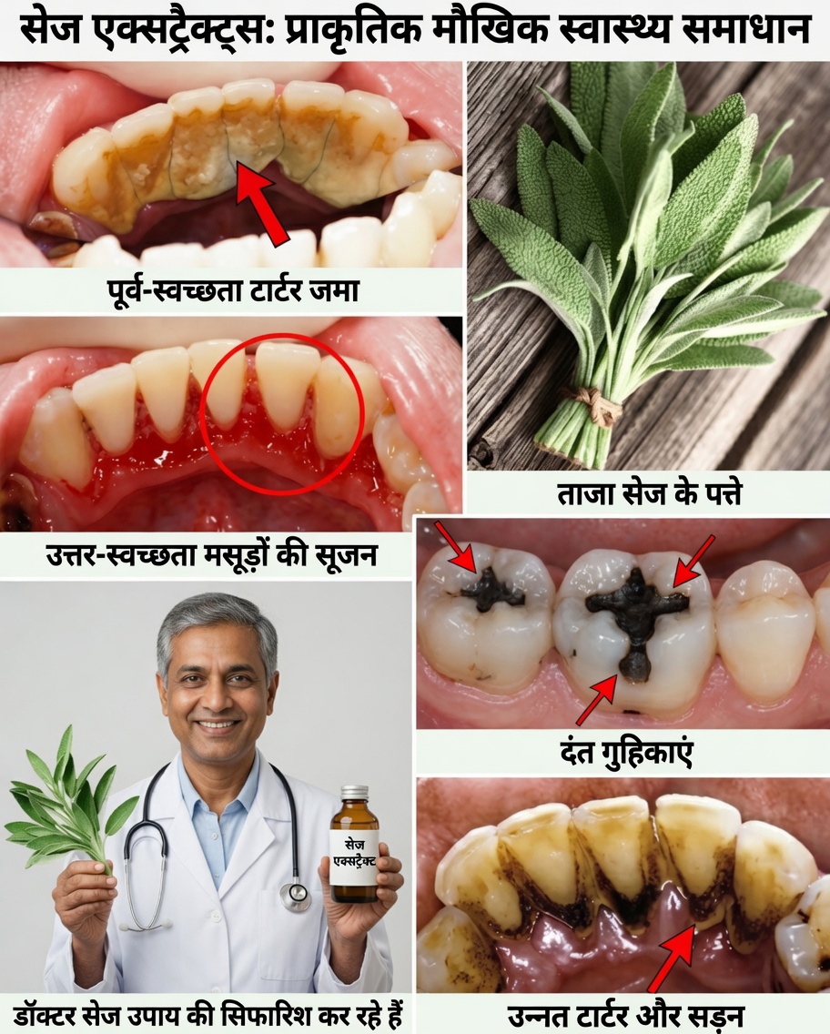 सेज की पत्तियों से टार्टर हटाएँ और अपने दाँतों को प्राकृतिक रूप से सफेद करें
