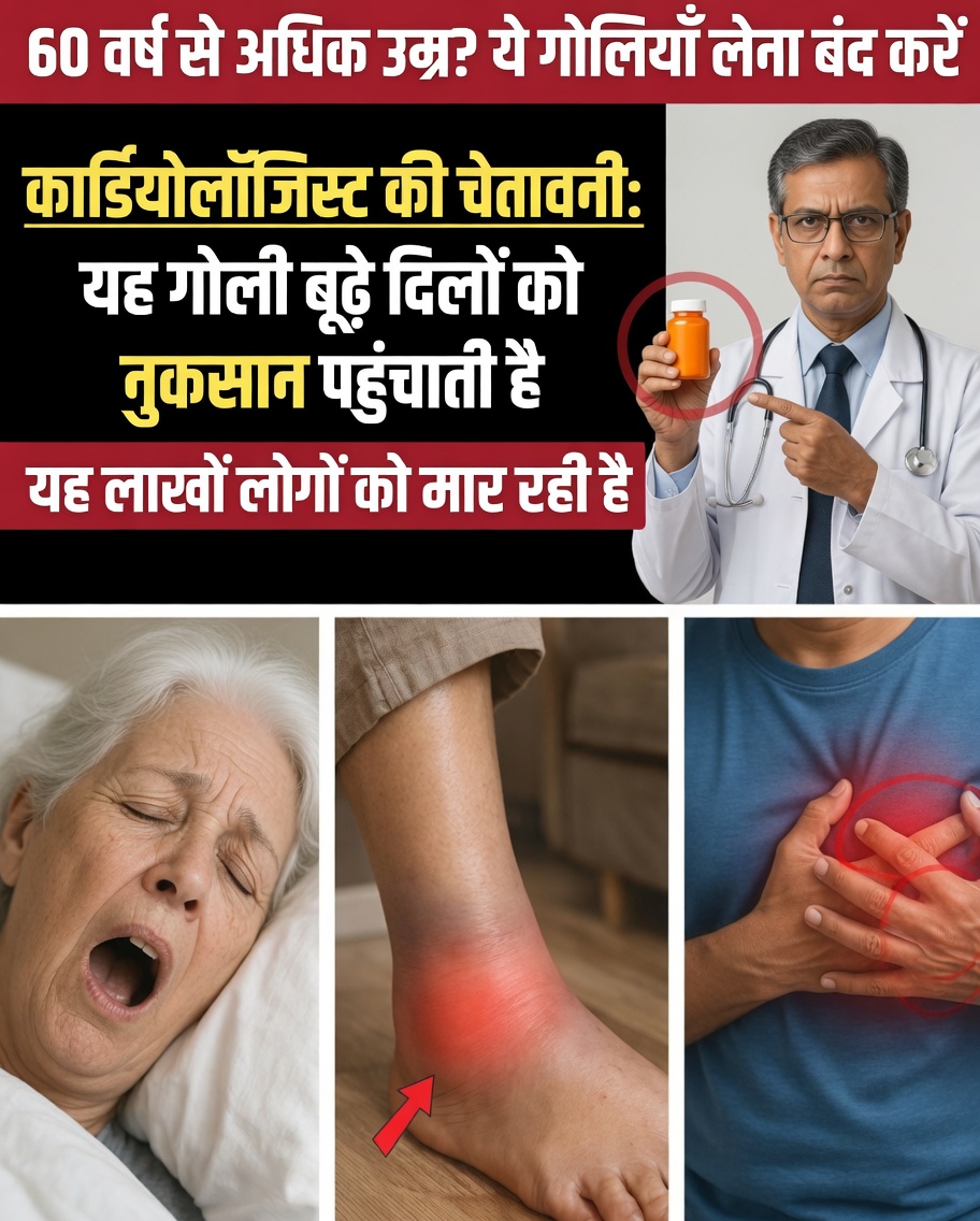 हृदय रोग विशेषज्ञ की चेतावनी: 60 के बाद दिल पर चुपचाप बोझ डाल रही 5 आम दवाइयाँ (और इसके बजाय क्या करें)