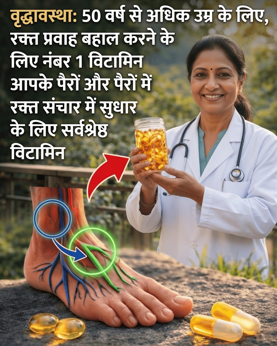 60 साल से ज़्यादा? एक ज़रूरी विटामिन जानिए जो पैरों और पैरों के पंजों में रक्त संचार बेहतर करने में मदद कर सकता है