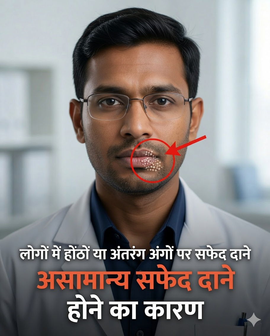 क्यों होंठों या गुप्तांगों पर अचानक छोटे सफेद बिंदु दिखाई देने लगते हैं: एक सरल मार्गदर्शिका