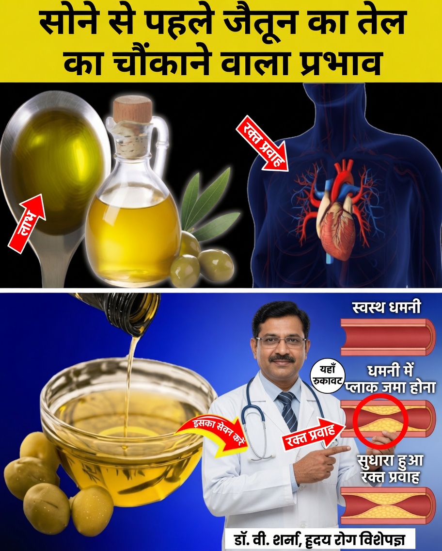 वरिष्ठ नागरिक: क्या रात में सिर्फ़ 1 बड़ा चम्मच जैतून का तेल आपके शरीर को बदल सकता है?