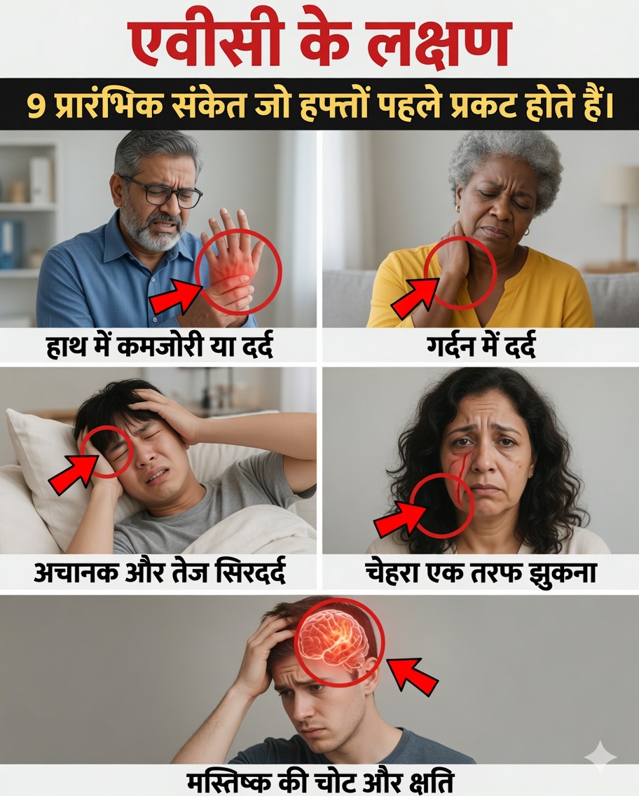 AVC के 9 शुरुआती संकेत जो 1 सप्ताह पहले तक दिखाई दे सकते हैं – आपका शरीर क्या बताने की कोशिश कर रहा है