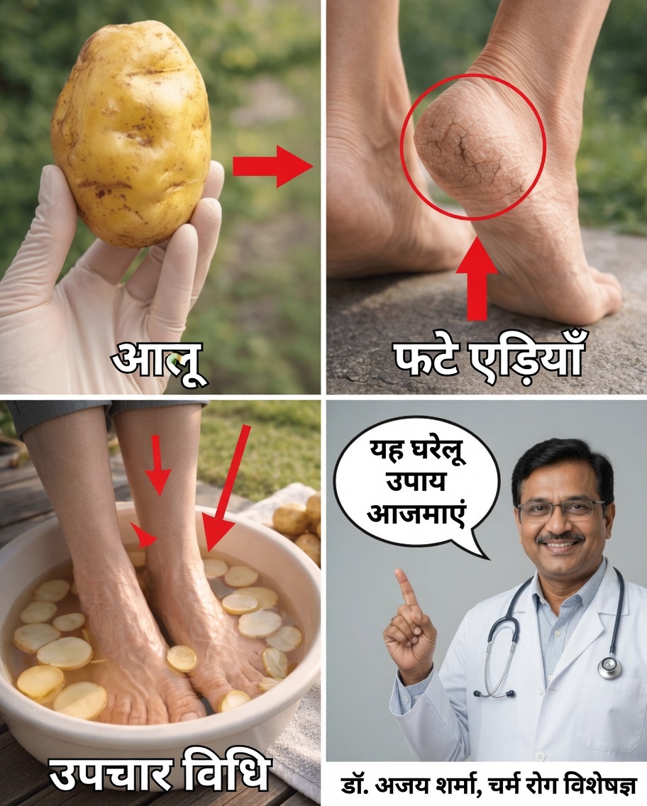 क्या एक आलू सूखी और फटी एड़ियों को मुलायम करने में मदद कर सकता है? आज़माने लायक एक चौंकाने वाला घरेलू नुस्खा