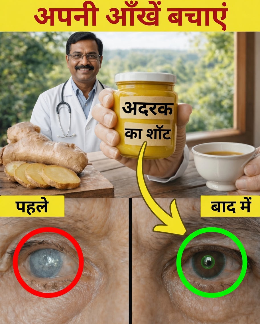 50 के बाद आँखों के स्वास्थ्य को सहारा देने के लिए सेब और अदरक से बना एक सरल प्राकृतिक पेय