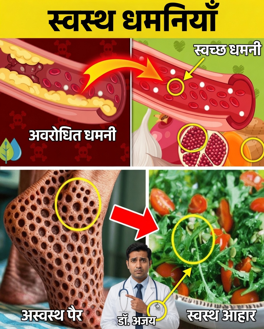 इस शक्तिशाली दैनिक भोजन से पैरों की धमनियों को प्राकृतिक रूप से अवरुद्धता से मुक्त करें