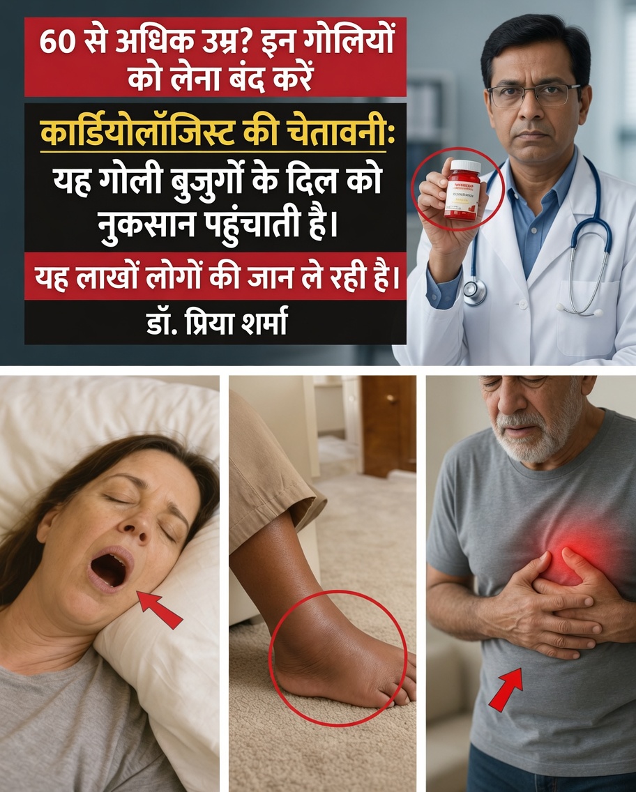 शीर्षक: 5 आम दवाएँ जो 60 के बाद चुपचाप हृदय स्वास्थ्य को प्रभावित कर सकती हैं – और आगे क्या करें