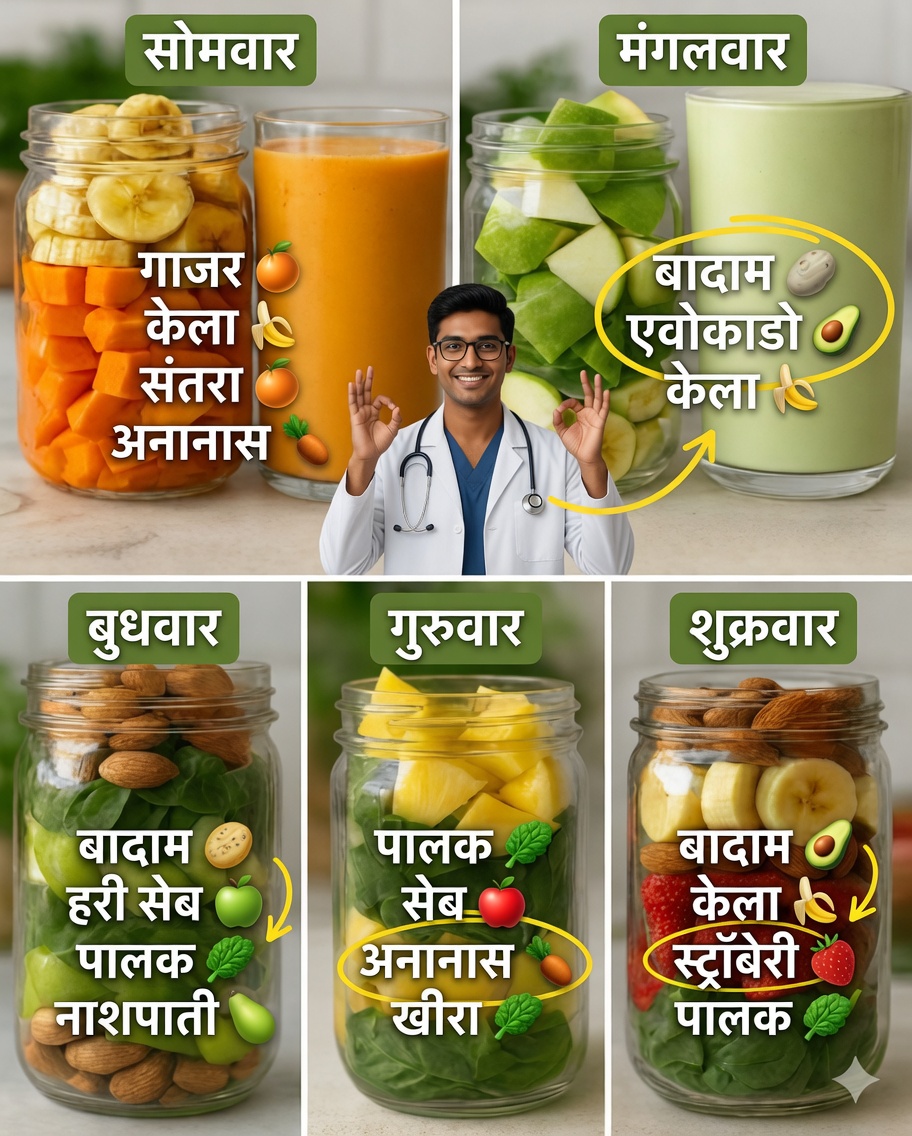 सप्ताह के हर दिन के लिए 7 जीवंत स्मूदी रेसिपी