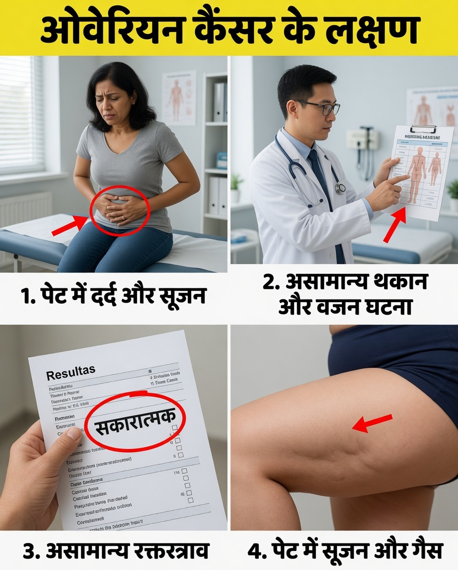ओवेरियन कैंसर के 8 चेतावनी संकेत जिन्हें हर महिला को जानना चाहिए – इन सूक्ष्म संकेतों को नज़रअंदाज़ न करें