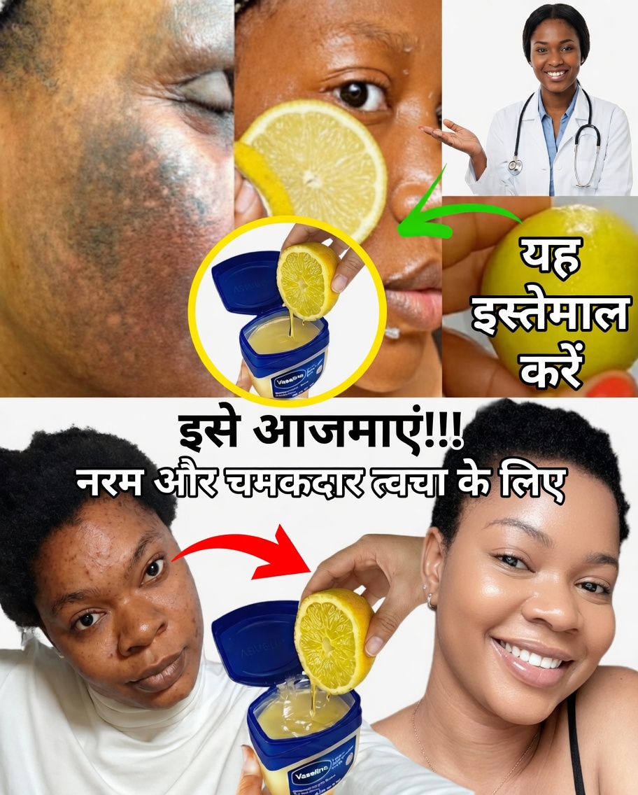 हल्की और मुलायम त्वचा के लिए वैसलीन और नींबू