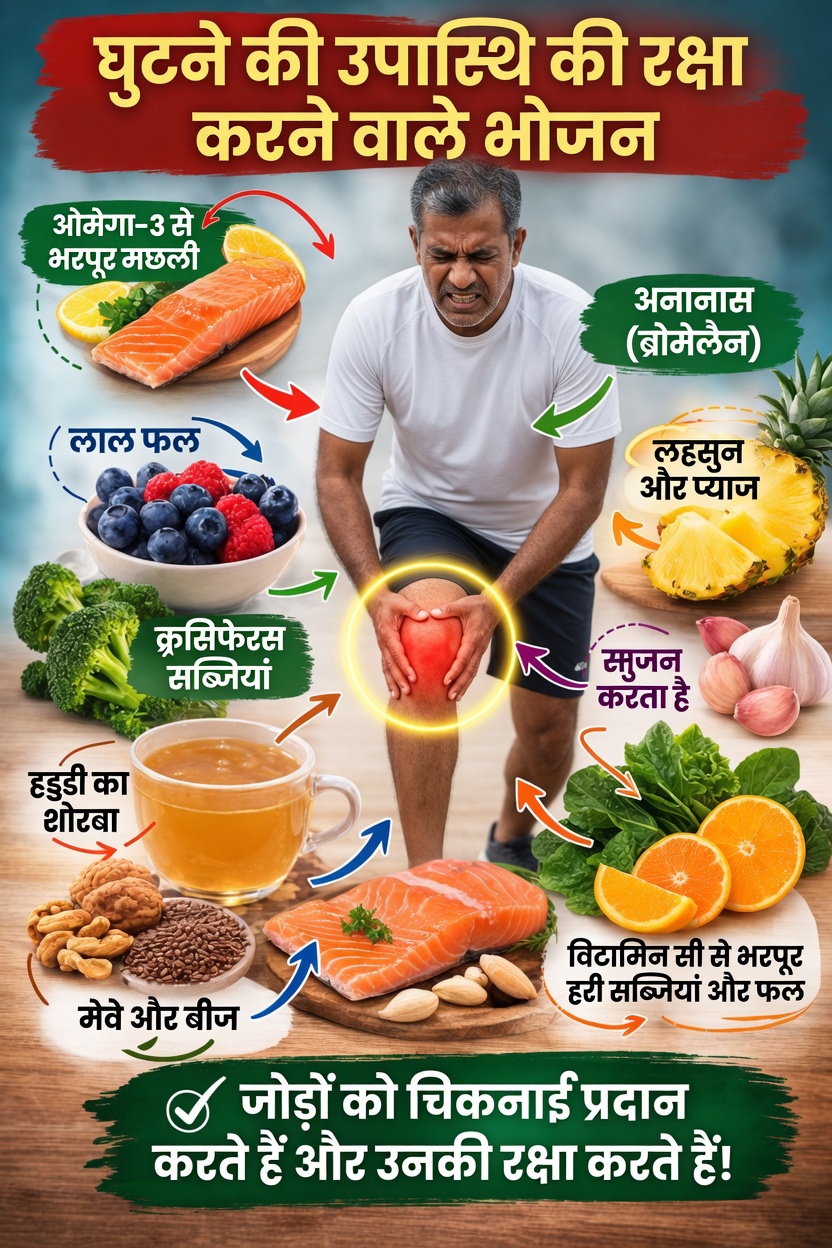 घुटने की कार्टिलेज की सेहत को सहारा देने वाले प्राकृतिक खाद्य पदार्थ: अपनी जोड़ों की समझदारी से रक्षा करें