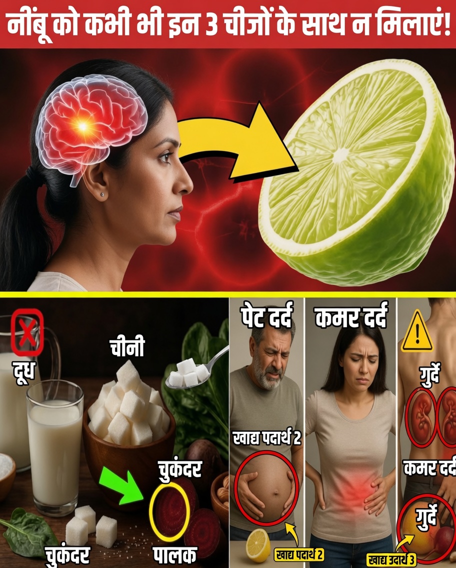 वरिष्ठ नागरिकों के लिए नींबू का रहस्य: इन खाद्य पदार्थों के साथ नींबू कभी न मिलाएँ!