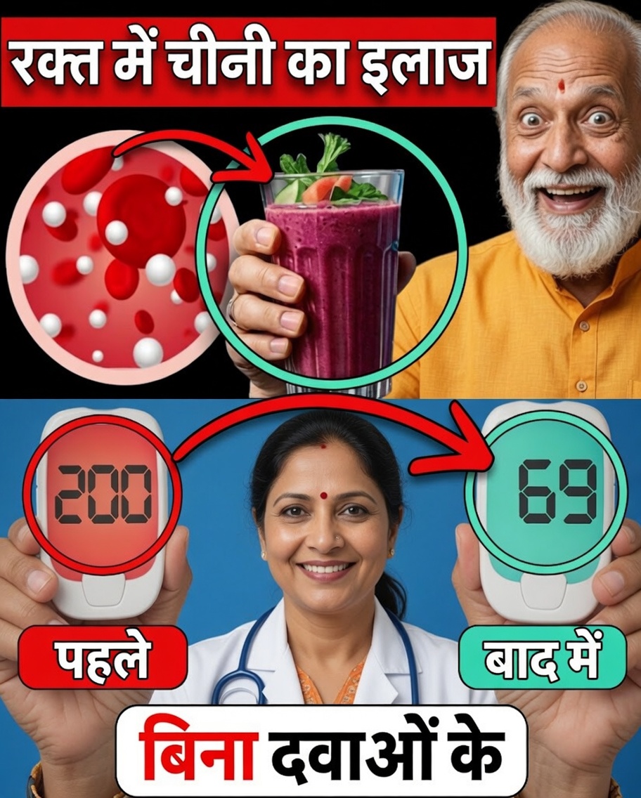 रक्त से शुगर हटाने और A1C को प्राकृतिक रूप से कम करने के लिए दिन में सिर्फ़ एक गिलास