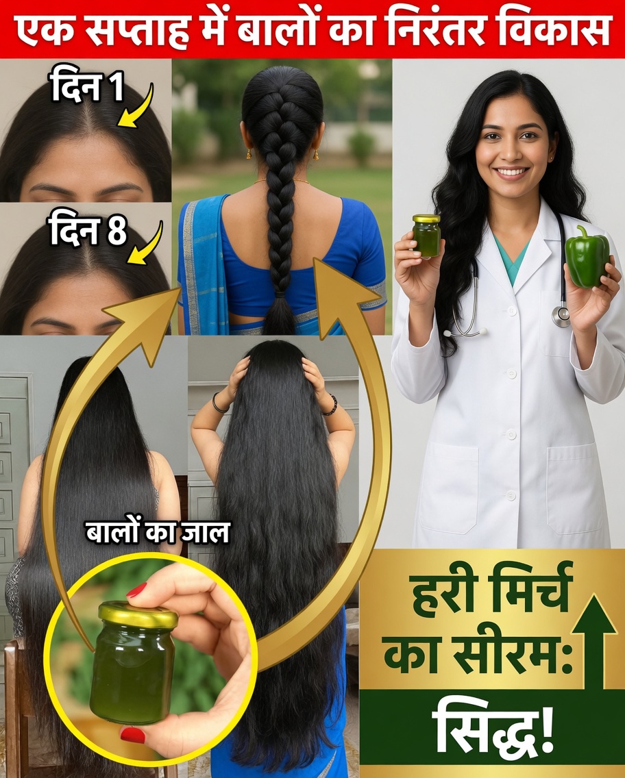 हरी मिर्च का रहस्य: बालों की तेज़ और घनी वृद्धि जगाएँ