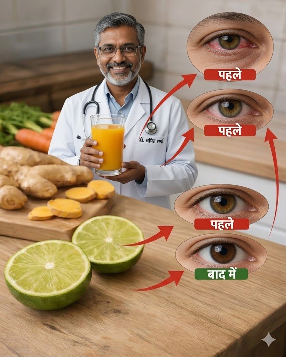 एक सरल गाजर, अदरक और खट्टे फलों के जूस की आदत, जो आंखों के स्वास्थ्य को प्राकृतिक रूप से समर्थन दे