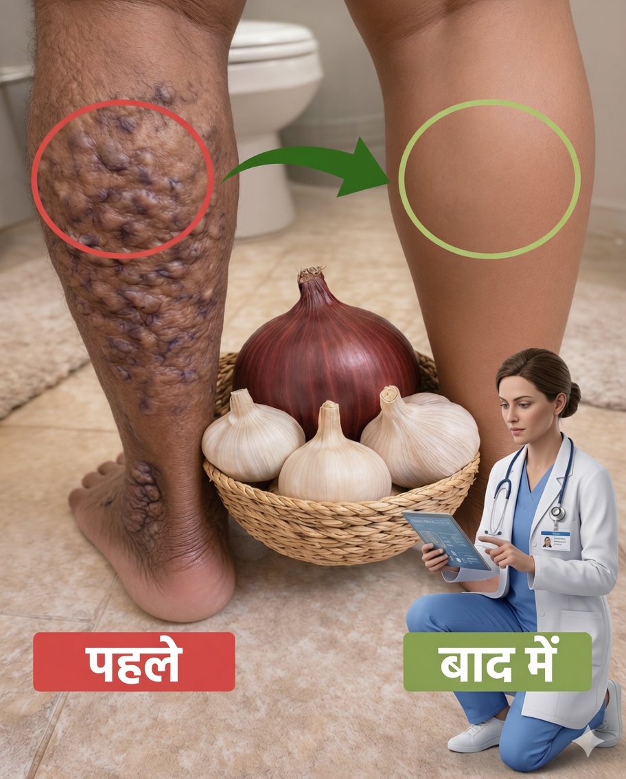 छोटी-छोटी उभरी नसों से छुटकारा पाएं: प्याज़, लहसुन और सिरके के साथ रसोई का रहस्य