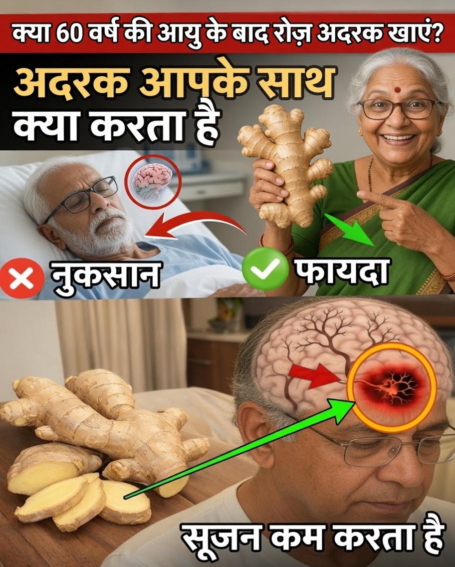 60 के बाद जब आप हर सुबह अदरक खाते हैं, तो आपके शरीर के साथ वास्तव में क्या होता है