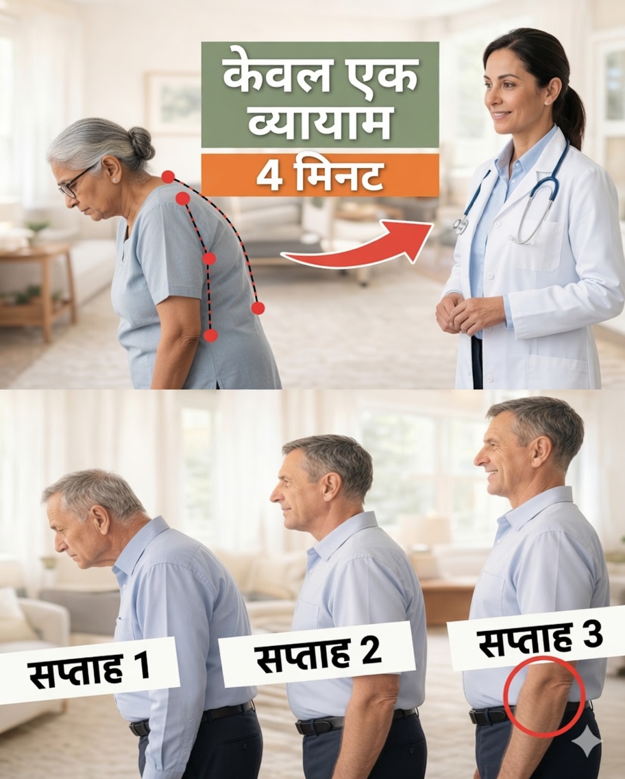 60 के बाद आगे की ओर झुकी हुई सिर की मुद्रा को धीरे-धीरे कैसे सुधारें – रोज़ाना 4 मिनट की एक सरल दिनचर्या